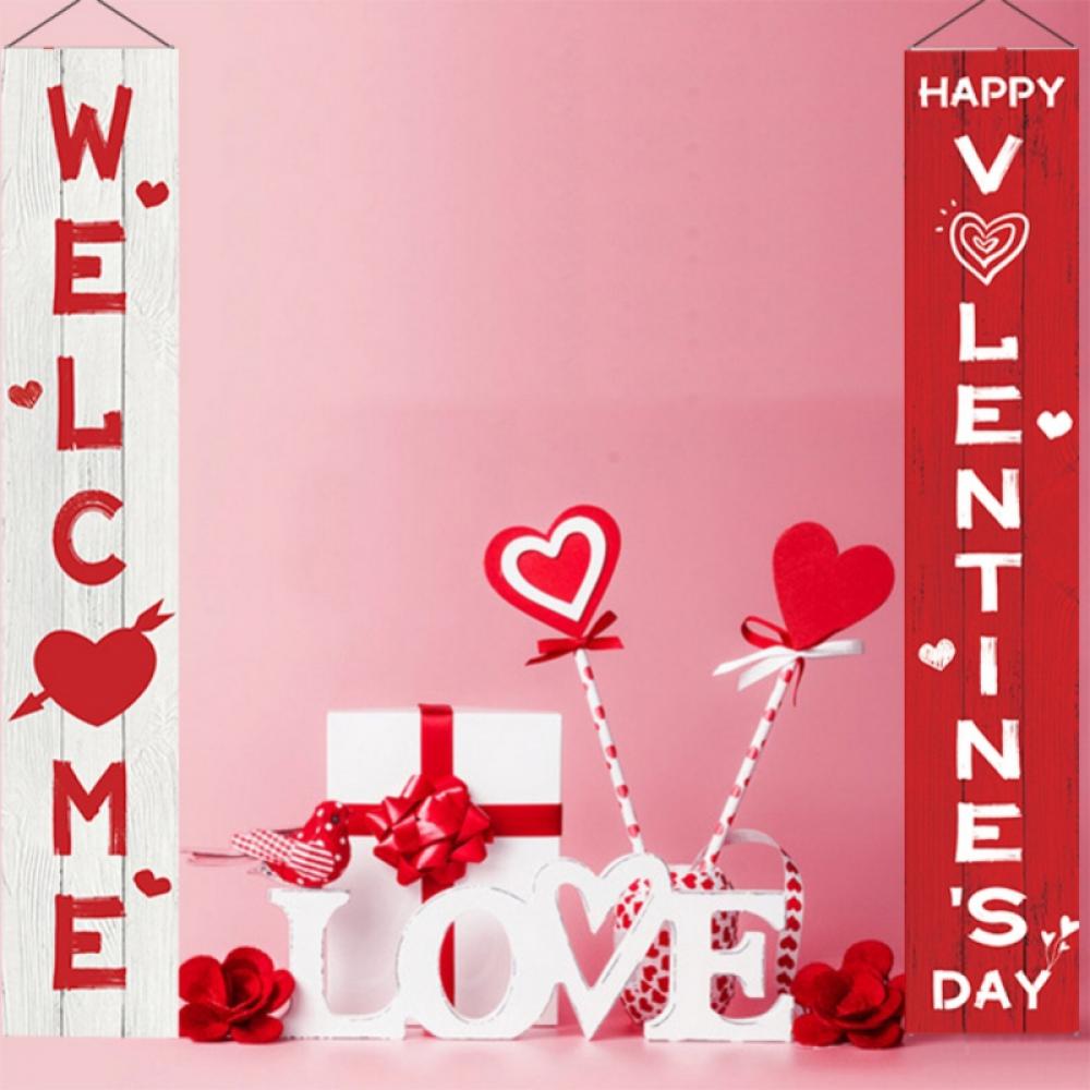 Valentine Porch Sign Valentines Day Decorations For The Home Happy