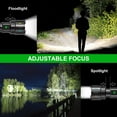 thumbnail image 5 of F60 Zoom Rechargeable Flashlight, 6000 Lumens Super Bright LED Flashlights, 5 Modes Zoomable Waterproof Tactical Flash Lights Torch for Emergency, Outdoor, Home, Camping, Hiking, 5 of 7