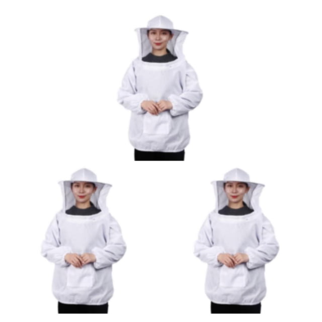 Billuyoard Poliéster Dedicado a la apicultura Echa un vistazo a la ropa de protección de abejas Ropa de protección de abejas blanca Ropa de Type1 NO1