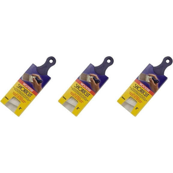 Wooster Brush Q3211-2 Shortcut Angle Sash Paintbrush, 2-Inch, White 1, hr Pck