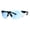 blue, variant on Mens Warp Around Plastic Rim Rimless Safety Glasses Sunglasses Yellow