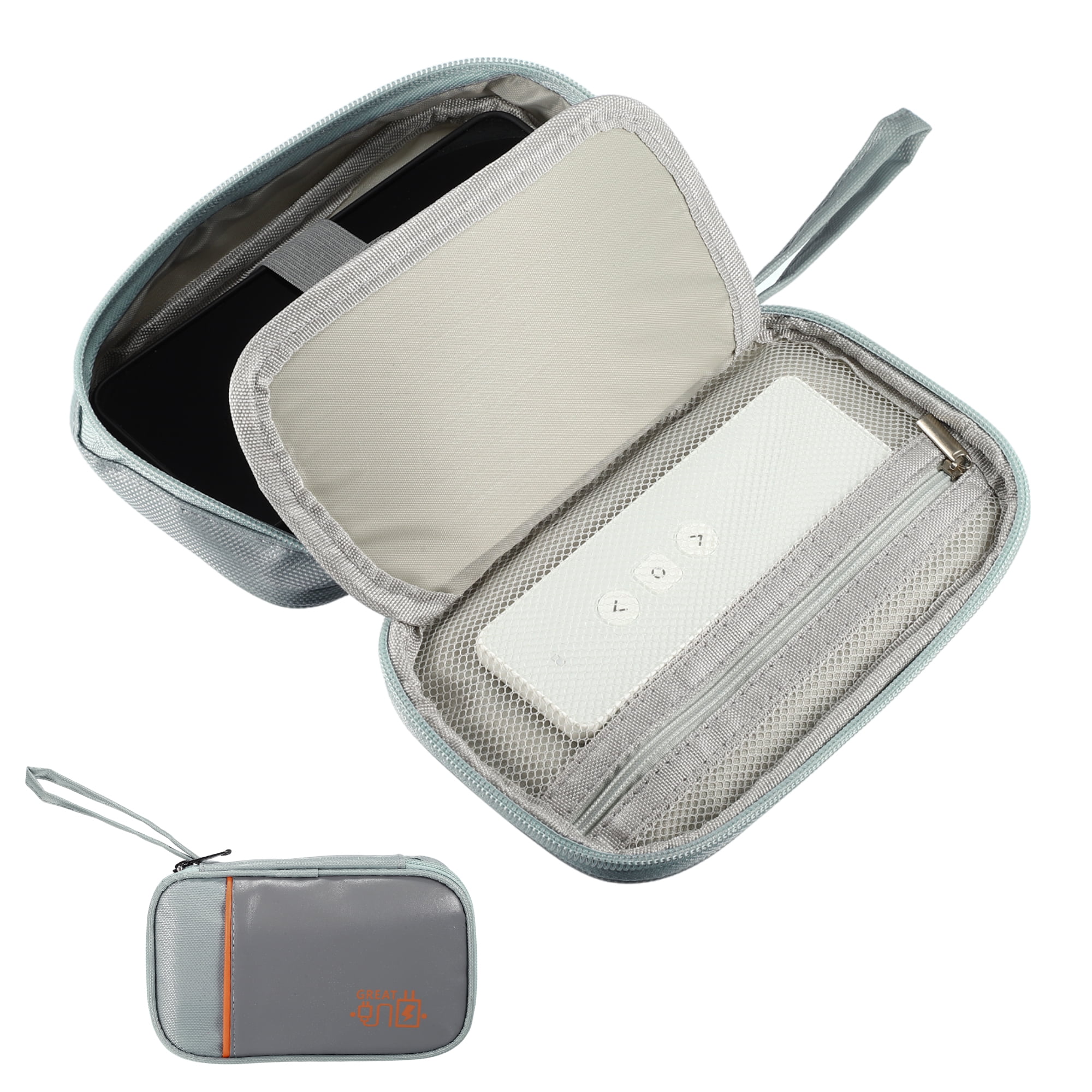 Unique Bargains Electronic Organizer Cable Portable Waterproof Pouch for Accessories Gray