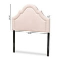 thumbnail image 6 of Baxton Studio Rita Velvet and Wood Twin Headboard in Light Pink, 6 of 6
