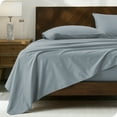 thumbnail image 2 of Bare Home Organic Percale Sheet Set - 300 Thread Count - 100% Organic Cotton - Queen, Dusty Blue, 2 of 7