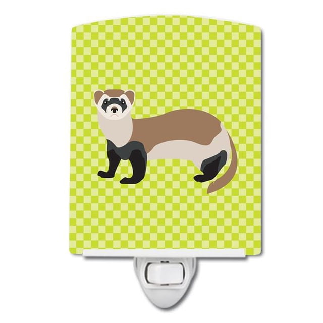 Carolines Treasures BB7704CNL Ferret Green Ceramic Night Light