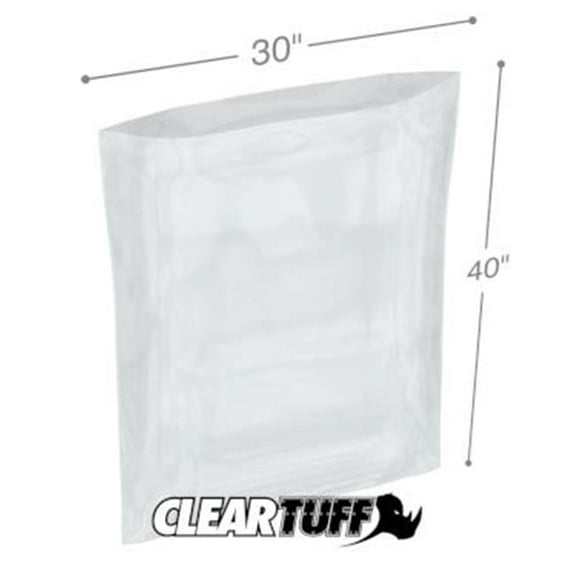 International Plastics PB13040 30 x 40 in. Clear Poly Bags, 0.00125 Gauge - Case of 250