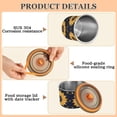 thumbnail image 5 of Sunflower Polka Dots Airtight Coffee Bean Canister 30oz Food Storage Containers with Lids For Gournd, Tea, Sugar, Flour, Rice, Cereal, Candy Cookie Jar, 5 of 8