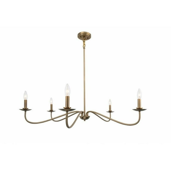 5 Light Chandelier-59.5 inches Tall and 40.755 inches Wide-Gold Finish Bailey Street Home 2595-Bel-5017364