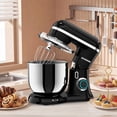 thumbnail image 3 of Electric Stand Mixer 660W Tilt-Head Kitchen Household Mixer 6.5QT 10-Speed food mixer with Dishwasher-Safe 304 Stainless Steel Bowl 3-IN-1 Stand Mixer Onyx Black, 3 of 7