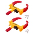thumbnail image 1 of Tevlaphee Wheel Lock Set,Trailer Security Adjustable Anti Theft Trailer Wheel Lock for Car Camper Trailers SUV Boat Motorcycle Great Deterrent 2 Packs 6 Alike Keys, 1 of 5