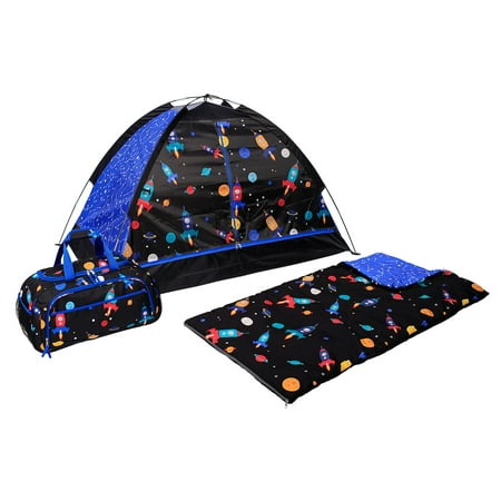 Olivet Kids 3-Piece Slumber Set (Tent, Sleeping Bag, and Duffel), Space - 0