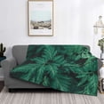 thumbnail image 2 of Naloa Green Leave Fern Flannel Fleece Throw Blanket for Bed Couch, Thick Blanket - All Seasons Suitable for Women, Men and Kids-40"x30", 2 of 6