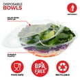 thumbnail image 3 of 10 Pack 64oz Disposable Plastic Salad Containers with Lids, Takeout Bowls, Stock Your Home, 3 of 7