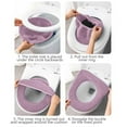 thumbnail image 4 of Heated Toilet Seat Soft Toilet Seat Cover - Thick Fleece Toilet Seat Warmer Cover - Reusable Machines Washable Easys To Install, 4 of 6