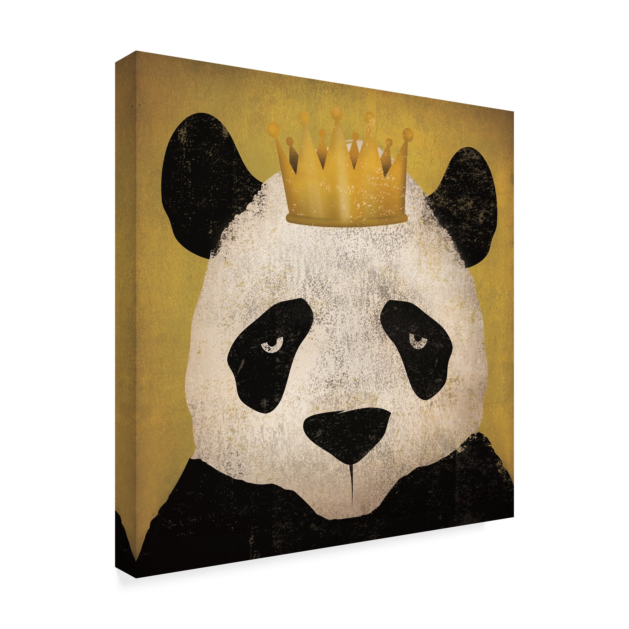 Trademark Fine Art 'Panda with Crown' Canvas Art by Ryan Fowler