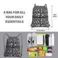 thumbnail image 2 of Honeii simple white Snowflake Print Drawstring Backpack,String Bag,Sackpack Cinch Water Resistant Nylon for Gym Shopping Sport Yoga, 2 of 6