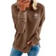thumbnail image 1 of Gibobby Sudadera oversize mujer Sudadera de cuello redondo para mujer de otoño e invierno suéter colorido de manga larga lindo clásico(Marrón,G), 1 of 4