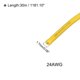 thumbnail image 2 of Silicona Cable 24AWG 24 Calibre Flexible Estañado Cobre Estándar Alta-Temperatura Conexión Cable Amarillo 30m/98 Pies para Coche Modelo Manipulador Electrodomésticos Aparatos, 2 of 7