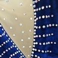 thumbnail image 5 of LIUHUO Custom Halter neck Figure Skating Dress Girls Ladies Velvet Spandex Spliced Royal Blue with Star Diamond Embellishments, 5 of 9