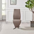 thumbnail image 4 of Willow Faux Leather Chrome Z Dining Chairs, 'Cappuccino' Beige (Set of 2), 4 of 6