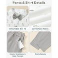 thumbnail image 5 of SANMIO Toddler Boy Suits Dress Clothes Formal Slim Fit Suit Set 6 Piece Tuxedo Gentleman Wedding Outfit Dresswear Vest Set, 5 of 7