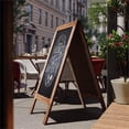 thumbnail image 4 of Flash Furniture Canterbury A-Frame Wood Magnetic Chalkboard Set in Brown, 4 of 7