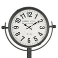 thumbnail image 5 of DecMode 72" Black Metal Double Sided Clock with Cone Shaped Base, 5 of 11