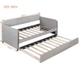 thumbnail image 5 of Sailvan Upholstered Daybed Sofa Bed Twin Size With Trundle Bed and Wood Slat, 5 of 8