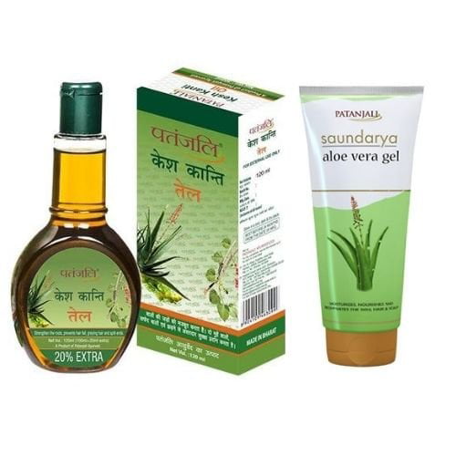 Patanjali Kesh Kanti Hair Oil 120ml () + Free Aloe Vera Gel 60ml  () 