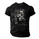 thumbnail image 4 of Tops para hombre, blusas y camisas de cuello redondo y manga corta para hombre. Top/camisa de cuello redondo y manga corta con estampado del Día de la Independencia para hombre. Tops para hombre., 4 of 5