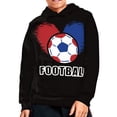 thumbnail image 2 of DISNIMO Black Football Hoodie for Kids Pullover Hoodies for Girls 14-16 Years Old Long Sleeve Hoodies for Boys Sweatshirt for Children Hoodie Sweatshirts for Boys and Girls Hoodie Soft Youth, 2 of 7