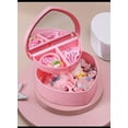 thumbnail image 4 of Joyero Portatil de corazon, con espejo, organizador kawaii en forma de corazon color rosa, 4 of 6