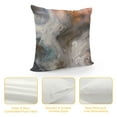 thumbnail image 4 of COMIO  Marble Print Throw Pillow Cushion Case, Retro Style Paintbrush Colors in Marbling Texture Watercolor Artwork, Modern Accent Sided Digital Printing, 4 of 5