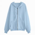 thumbnail image 4 of Godom Sweatshirts Jackets for Women Zip up Hoodies Long Sleeve Pullover Fall Clothing with Pockets Womens Sweatshirt, 4 of 4