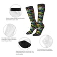 thumbnail image 4 of Picia Women Crew Soft Moisture-wicking Socks Game Joysticks Pattern Design Cotton Socks, One Size fit All, 4 of 9