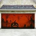 thumbnail image 3 of Halloween Theme Fabric Logo Poster Banner Background Hanging Pumpkin Bat Moon For Halloween Background Party Decoration Flag Pole Set for Collapsible Flag Pole Portable for Telescoping Flag Poles 30, 3 of 3