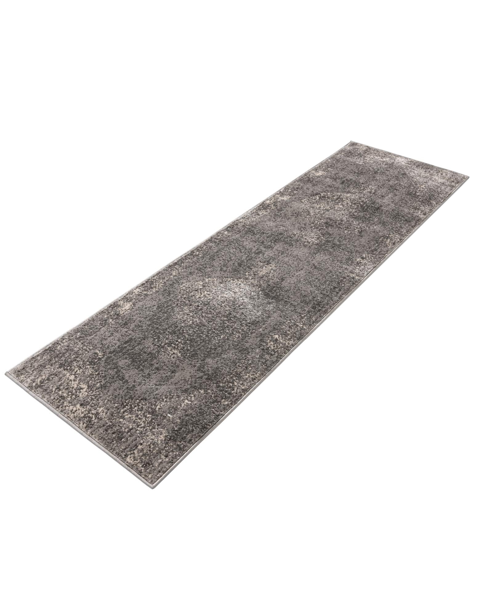 Unique Loom Portland Collection Area Rug - Woodburn (2' 7" x 13' 1" Runner Gray/Ivory)