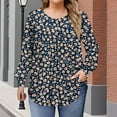 thumbnail image 2 of Taqqpue Long Sleeve Shirts for Women Casual Floral Printed Round Neck T Shirts Flowy Loose Fit Plus Size Blouse Tops for Women, 2 of 6