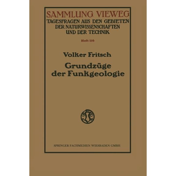 Grundzüge Der Funkgeologie, (Paperback)