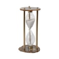 thumbnail image 6 of Decorative Hourglass Timepiece for Home and Bathroom Decor - Resin Frame Glass Sand Timer for Office Desk, Living Room or Shelf - Display Accent for Coffee Table Centerpiece - 10", Brown & Gold, 6 of 12