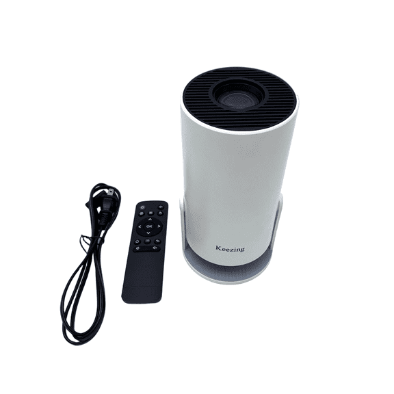 Keezing Picture projectors Home white portable smart projector, with remote control