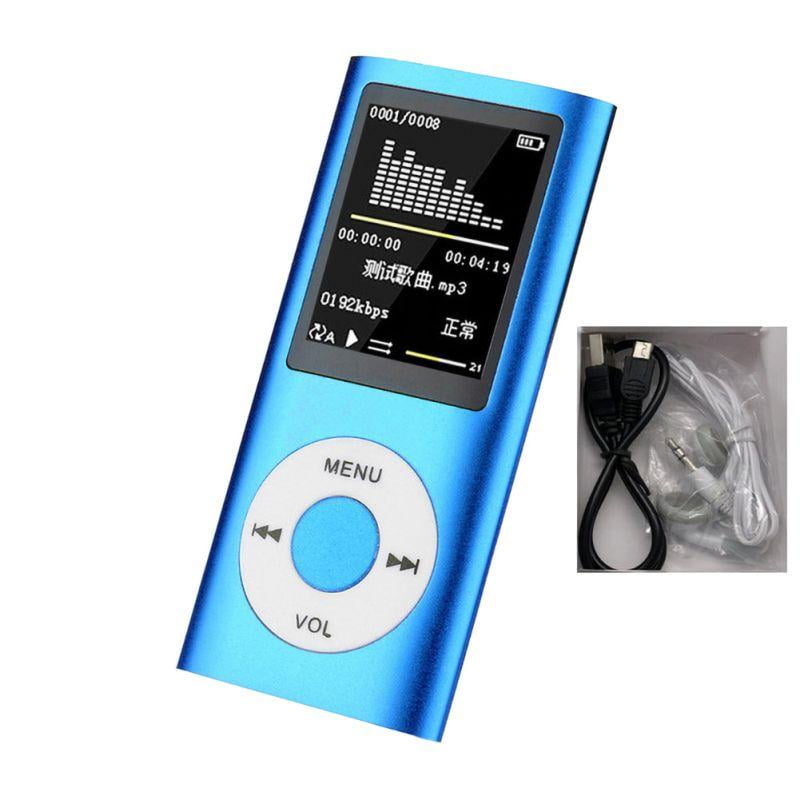 Blue Mp3 Player,Music Player with a 16 GB Memory Card Portable Digital Music Player/Video/Voice Record/FM Radio/E-Book Reader/Photo Viewer/1.8 LCD 