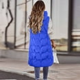 thumbnail image 4 of ZMHEGW Coats For Women Long Winter Vest Sleeveless Warm Down With Pockets Quilted Vest Down Quilted Outdoor Fall Jackets, 4 of 6