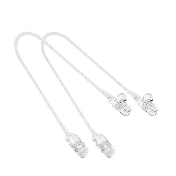 Hewann Stroller Clips Rope Camisole Stabilizer Clip Set - 4 Durable Plastic Clips & 2 Elastic Ropes, Adjustable Baby Accessories for Secure Blanket & Toy Fastening