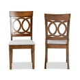 thumbnail image 3 of Baxton Studio Lucie Modern and Contemporary Grey Fabric Upholstered and Walnut Brown Finished Wood 2-Piece Dining Chair Set, 3 of 8
