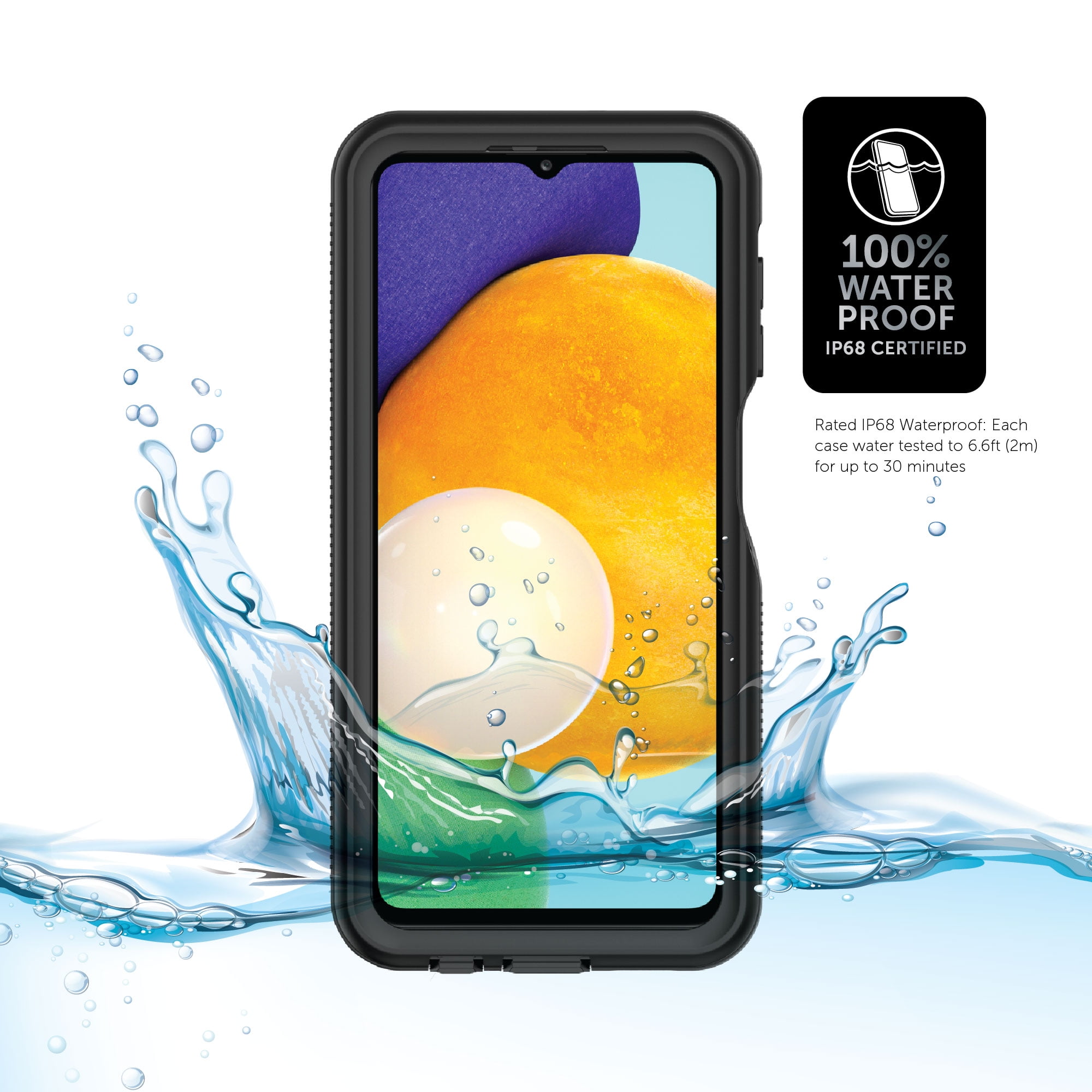 Samsung Galaxy A13 5G Body Glove Tidal Waterproof Phone Case- Black/Clear