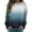 Blue, variant on Dyfzdhu Crewneck Sweatshirts for Women Trendy Top Gradient Print Hooded Sweatshirt Pullover Long Sleeve