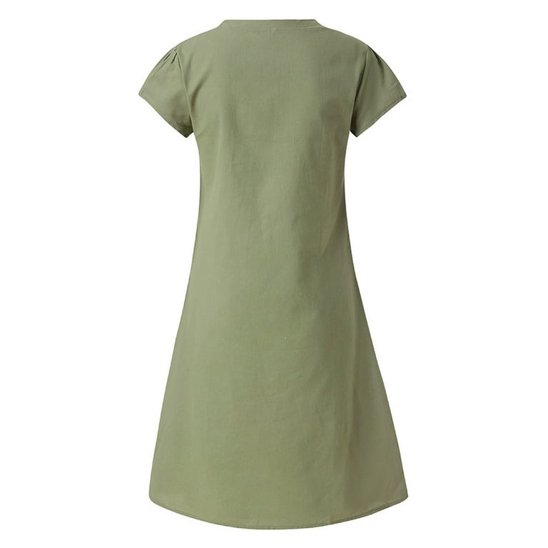 Classic Dress, Short Sleeve, Evergreen