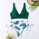 thumbnail image 2 of Traje de Baño de Dos Piezas para las Mujeres Impresión Hoja Sexy Estilo Dividido, Traje de Baño Conservador para la Piscina Y la Playa, 2 of 4