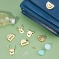 thumbnail image 5 of 4 Sets Alloy Bag Twist Lock Clasps Semicircle Purse Turn Lock Clasp Metal Hardware Clip Clasp Purse Closure Twist Lock Fastener Purse Closure Latches for DIY Purse Making Accessory, 5 of 5